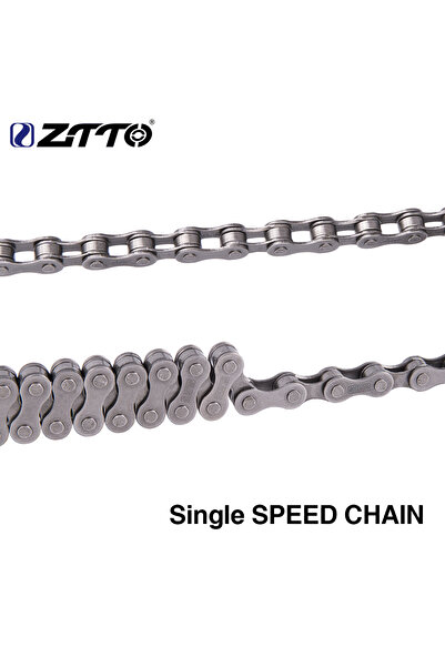 ZTTO سلاسل دراجات رمادية أحادية السرعة، سلسلة دراجات جبلية فضية أحادية السرعة