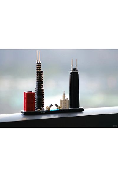 Choice 444pcs Creative Expert Chicago landmark Model Compatible 21033 Moc Building Blocks Bricks Educati...