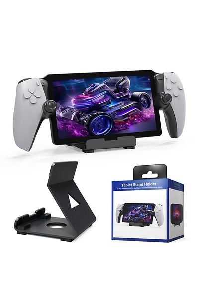Shunmaii Black Game Console Holder Desktop Stand For Ps5 Portal Support Stand With Anti-slip Pad For Playstat