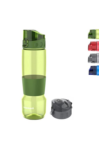 zweikell Pivot Switch 650 ml Militari Green Bpa Free Tritan Unbreakable Water Bottle-Water Bottle-Spare Lid
