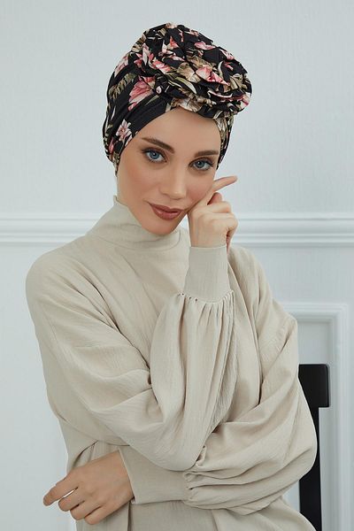 Aisha's Design Combed Cotton Patterned Rose Bonnet - B-21yd