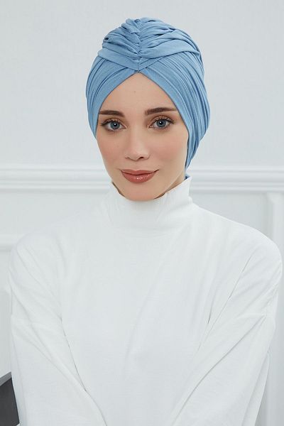 Aisha's Design غطاء رأس من القطن الممشط برباط، B-1