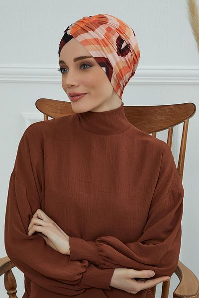 Aisha's Design Patterned Hijab Bonnet - B-9yd Model