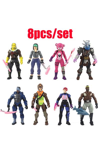 Choice 8pcs Set 8pcs/set 10cm Fornite Toys Action Figure Model Gamemovable Cool Fornite Toy Doll With Weapo