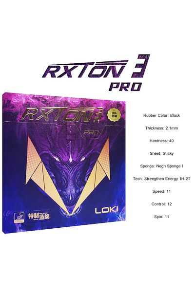 Choice Black Rxton-3-pro Loki Rxton Brand New Table Tennis Rubber Sticky Ping Pong Rubber Rxotn 3-pro 5-pro