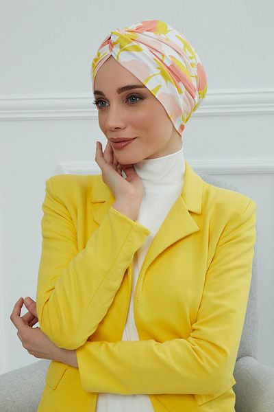 Aisha's Design بونيه منقوش - موديل B-4YD