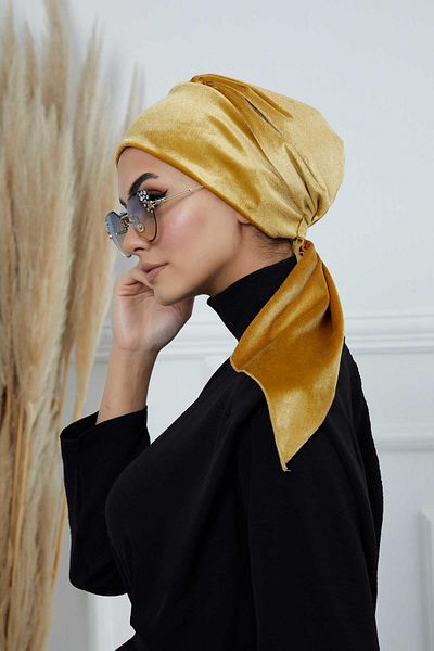 Aisha's Design Velvet Bonnet - Model B-49K