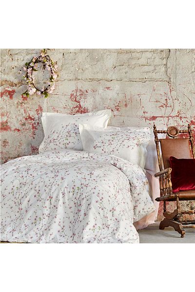 Karaca Home Annata, 100% Turkish Cotton Duvet Cover Set, Double, Salmon