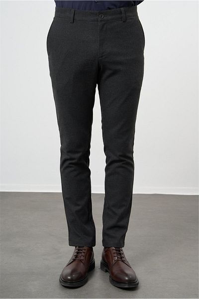 İmza Black Stretchy Side Pocket Casual Slim Fit Chino Trousers 1003245108