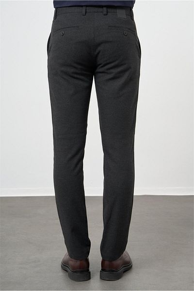 İmza Black Stretchy Side Pocket Casual Slim Fit Chino Trousers 1003245108