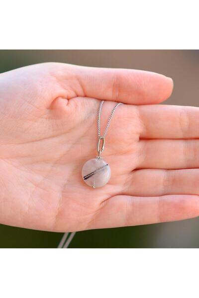 Taş Sandığı قلادة من حجر الكوارتز الروتيل