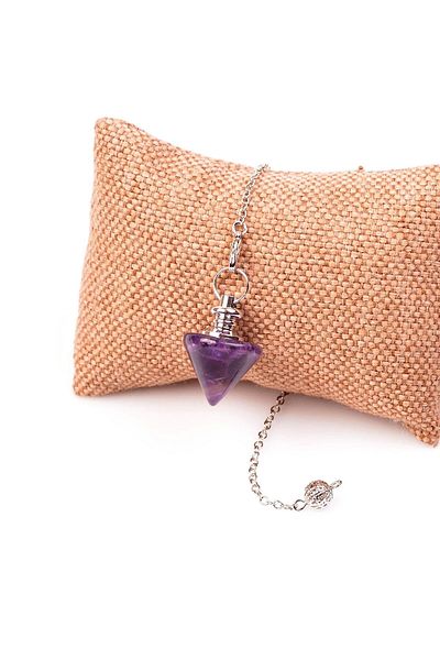 Taş Sandığı Amethyst Stone Pandula - Spinning Top Shaped