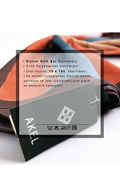 Akel Pastel Patterned Digital Soft Shawl