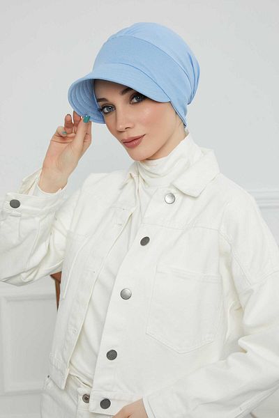 Aisha's Design Bone Printed Combed Cotton Hat with Visors - b-73