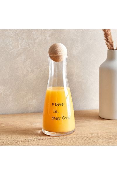 Home Box Urban Carafe with Wooden Ball Lid - 1 L