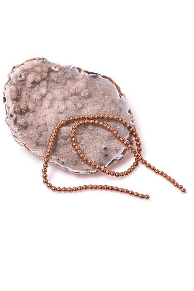 Taş Sandığı Hematite Stone String - 4 Mm Rose Colored