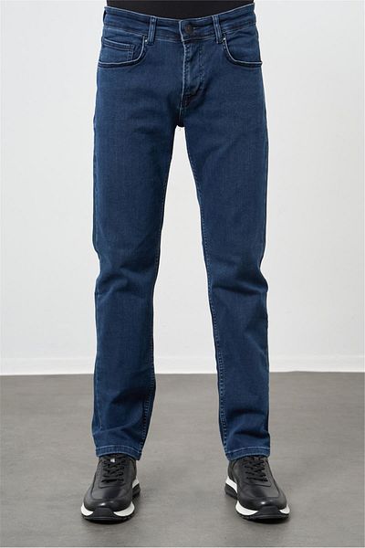 İmza Navy Blue Gabardine Denim - 100% Cotton, 5 Pockets, Comfort Fit, Relaxed Fit Casual Trousers 1023235164