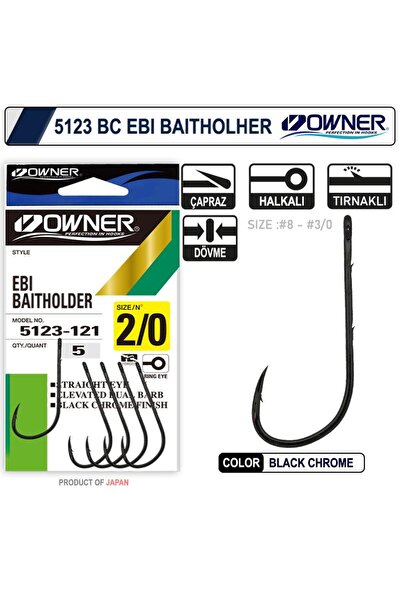 Owner 5123 Ebi Baitholder Black Chrome İğne