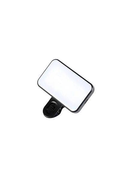 Choice BLACK Portable Mini Selfie Fill Light Rechargeable 3 Modes Adjustable Brightness Clip On For Phone,