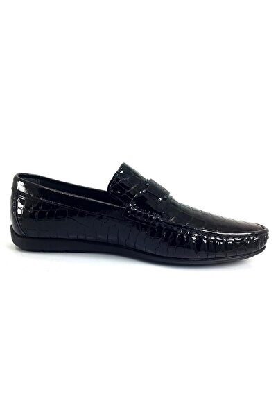 Fosco 2094 Casual Men's Shoes Black Patent Leather