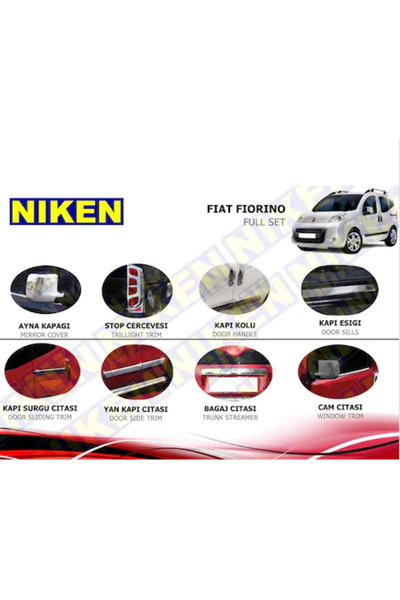 Niken Fiat Fiorino Full Krom Seti Komple Nikelaj Kaplama 2008 Sonrası