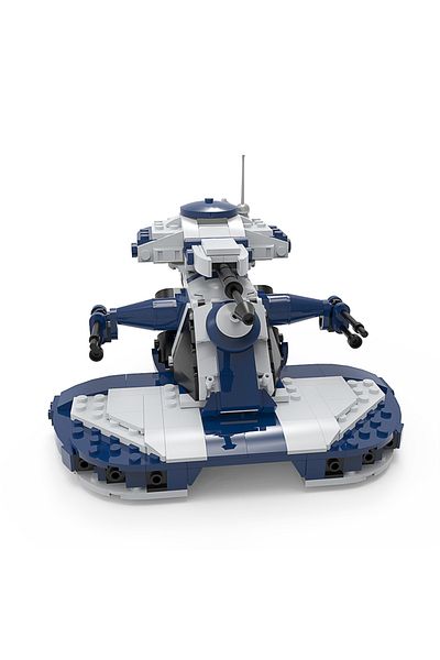 BuildMoc 358pcs Space Series Wars Aat 75283 Modification Weapon Building Blocks Set Military Tank Ve