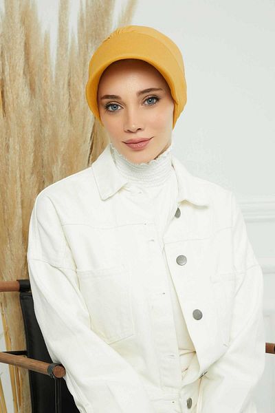 Aisha's Design Bone Printed Combed Cotton Hat with Visors - b-73