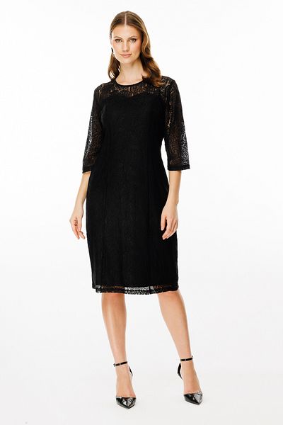 Ekol Lace Three Quarter Sleeve Dress