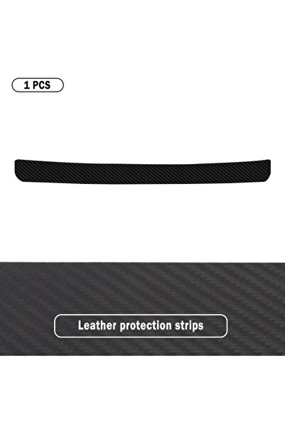 Choice شريط حماية عتبة باب السيارة من الجلد العالمي، قطعة واحدة، غطاء صندوق السيارة من ألياف الكربون، زينة صندوق السيارة الخلفي