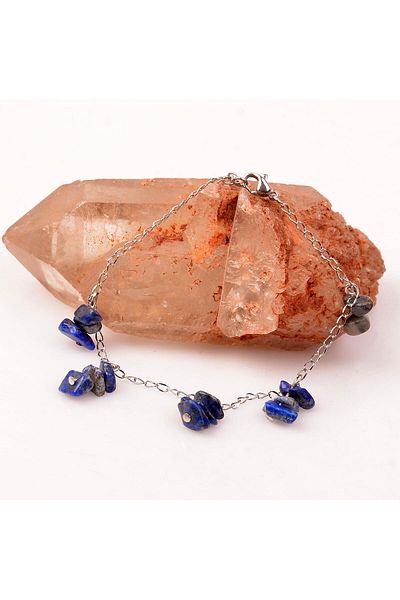 Taş Sandığı Lapis Lazuli Stone Bracelet – With Non-Tarnish Chain