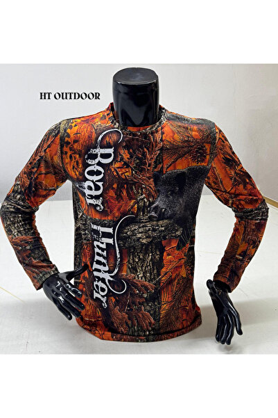 HT Outdoor نموذج تي شيرت طويل القامة مخصص لحم الخنزير.