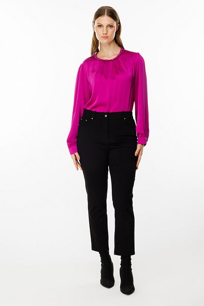 Ekol Black Five Pocket Straight Leg Trousers - 1