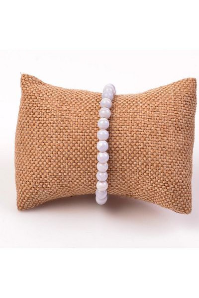 Taş Sandığı Blue Chalcedony Stone Bracelet - 7 Mm