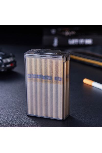 Choice Coffee Cigarette Case Transparent Waterproof Plastic Cigarette Holder Pocket Storage Box Hold 20pcs