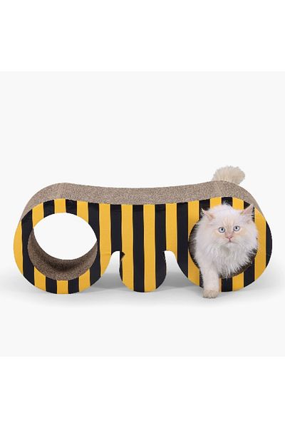 Home Box لوح خدش على شكل نحلة قطط - 26.5×10×9.25 سم