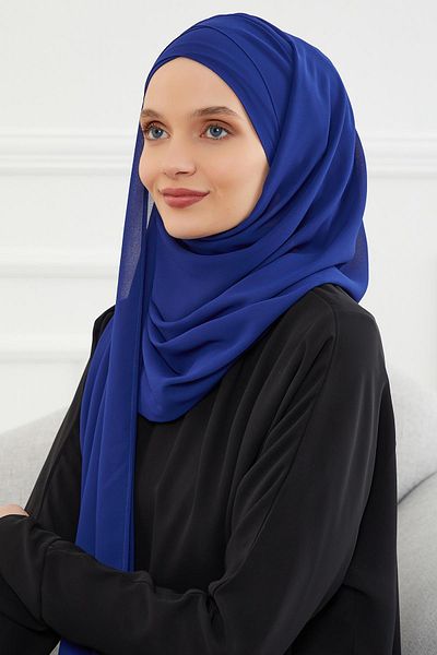 Aisha's Design شال شيفون كلاسيكي عملي بتصميم متقاطع - cps-15,cps-15
