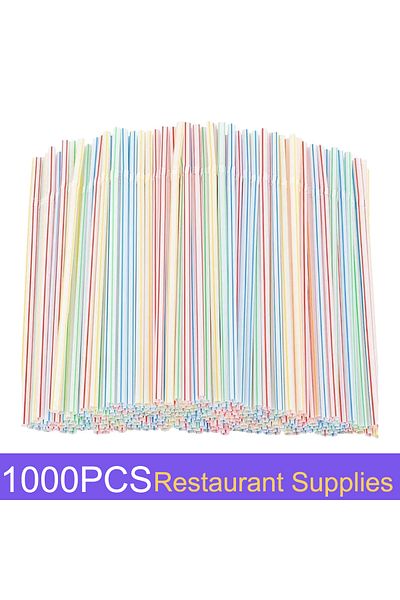 Choice 100-1000 قطعة من مصاصات الشرب البلاستيكية الفلورية القابلة للانحناء مصاصات المشروبات للاستخدام مرة واحدة لتزيين حفلات الزفاف ...