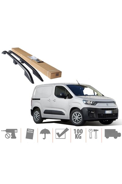 beyaztuning Fiat Doblo 3 Maxi Üst Port Bagaj Tavan Çıtası 2023 Sonrası Siyah