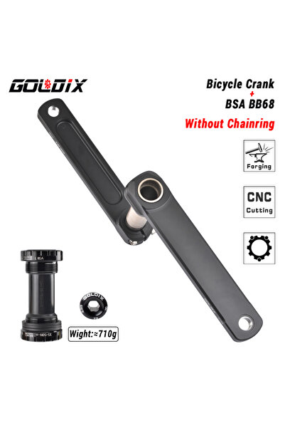 Choice ذراع تدوير 165 مم BB68 GOLDIX 50-34T/52-36T/53-39T، طقم تروس دراجة طري...