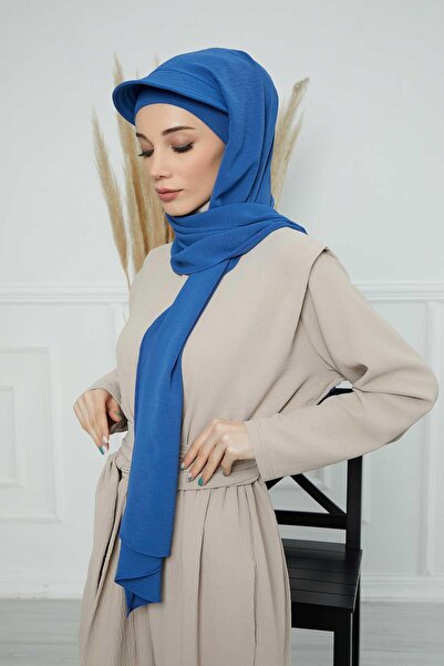 Aisha's Design Aerobin Shawl with Visor,Ss-1A,Blue