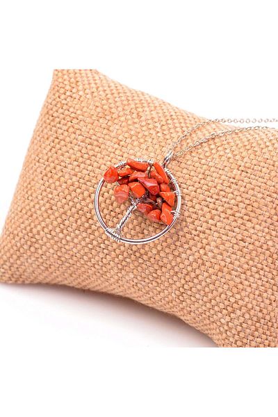 Taş Sandığı Tree of Life Patterned Jasper Necklace