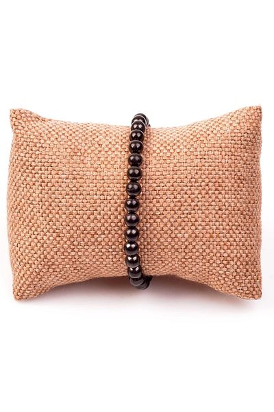 Taş Sandığı Shungite Stone Bracelet - 6 Mm with Silver Apparatus