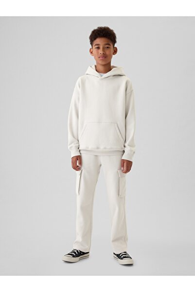 GAP Erkek Çocuk Kırık Beyaz Vintage Soft Relaxed Kargo Eşofman Altı