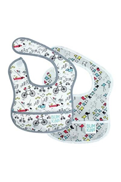 Bumkins مريلة للمبتدئين (3-9 أشهر) عبوة من قطعتين - بيرد بارك وأوربان بيرد