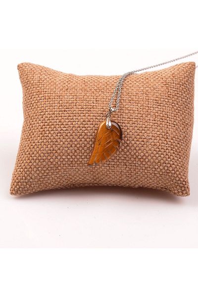 Taş Sandığı Tiger Eye Stone Wing Necklace