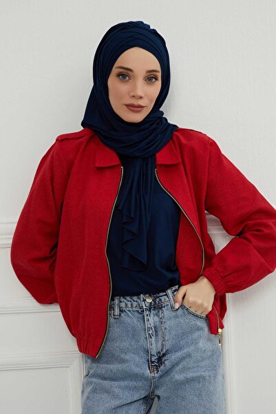 Aisha's Design Multi Cross Stitch Practical Combed Cotton Shawl,Ps-41,Navy Blue