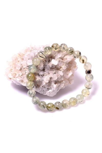 Taş Sandığı Prehnite Stone Bracelet (8 Mm)