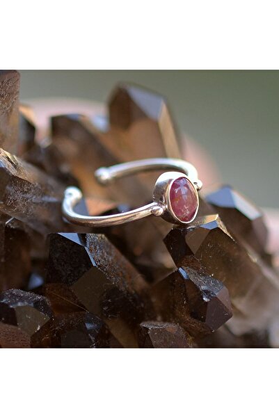 Taş Sandığı Turmalin Taşı Gümüş Yüzük - Ayarlamalı