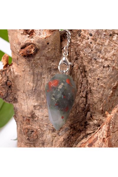 Taş Sandığı Facet Cut Dragon Jasper Stone Pandula - Pendulum