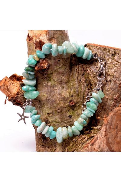 Taş Sandığı Amazonite Stone Bracelet -Broken Stone Peru Amazonite